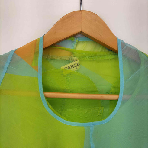 コムデギャルソン COMME des GARCONS AD1996 97SS Body-meets-Dress Dress-meets-Body期 パフポケットインナー付きカラーブロック シアーS/S ワンピース レディース JPN:M