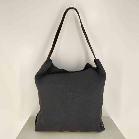 テンベアー TEMBEA レザーストラップ リネンキャンバス ショルダーバッグ メンズ