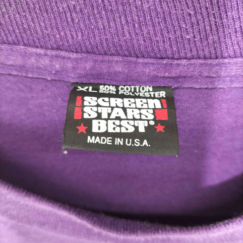 スクリーンスターズ SCREEN STARS 90S 黒タグ シングルステッチ ロゴプリント ショートスリーブクルーネックTシャツ メンズ import:XL