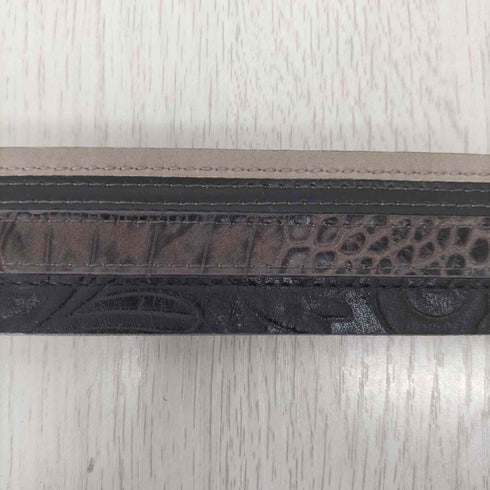 エトロ ETRO 型押しレザーベルト イタリア製 メンズ
