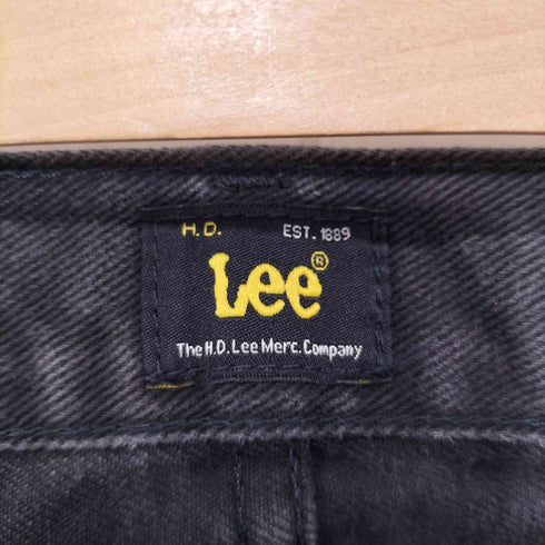 リー Lee ジップフライ ストレートブラックデニム メンズ W34 L32