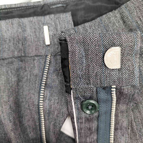 TOP BENS 2タックストライプスラックスパンツ メンズ