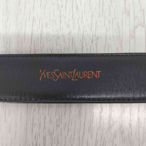 イヴサンローラン Yves Saint Laurent ロゴバックル レザー ベルト メンズ