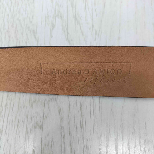 アンドレアダミコ Andrea D'Amico スエードレザー ダブルリングベルト メンズ
