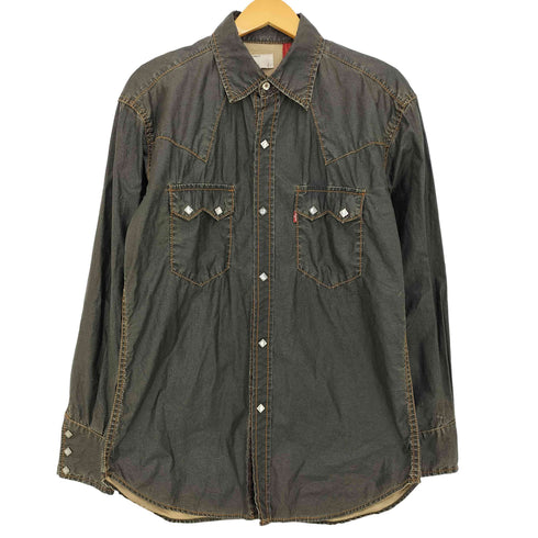 リーバイス Levis redloop スナップボタン コーティング ウエスタンシャツ メンズ import:L