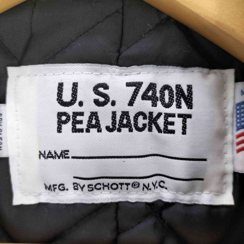 ショット Schott USA製 裏地キルティング U.S.740N PEA JACKET メンズ US:40