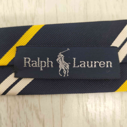ラルフローレン RALPH LAUREN シルクコットンストライプネクタイ メンズ
