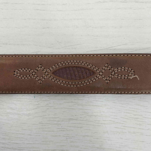 刺繍 レザーベルト メンズ
