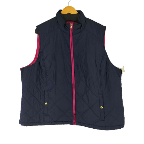 ローレンラルフローレン LAUREN RALPH LAUREN 90s ダイヤモンドキルティング 中綿ベスト レディース 3X