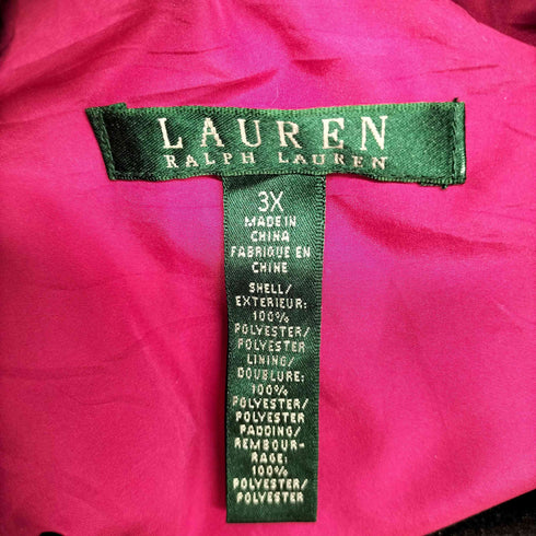 ローレンラルフローレン LAUREN RALPH LAUREN 90s ダイヤモンドキルティング 中綿ベスト レディース 3X