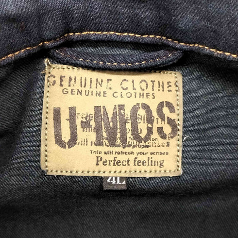 U-MOS ブラックデニム つなぎ レディース 4L