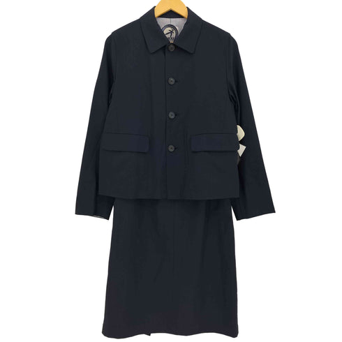 イッセイミヤケハイスポーティングギア ISSEY MIYAKE HAI SPORTING GEAR 裏地ストライプ 4Bジャケット&バックスリット ロングスカート セットアップ レディース M