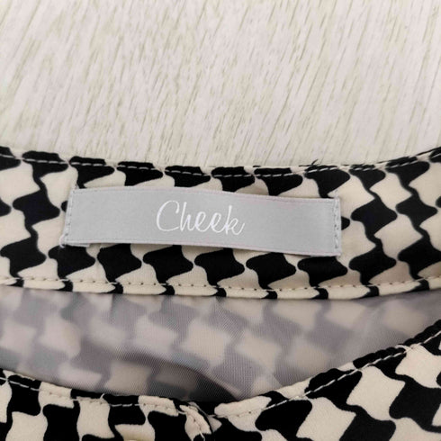 チーク cheek 総柄シャツ プリーツワンピース レディース JPN:S