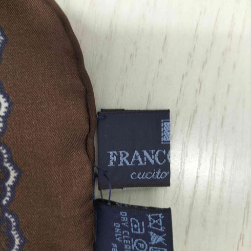 フランコバッシ FRANCO BASSI シルク ペイズリー ポケットチーフ メンズ