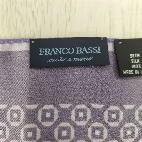 フランコバッシ FRANCO BASSI 小紋柄シルクポケットチーフ メンズ