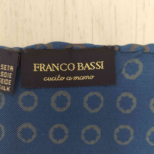 フランコバッシ FRANCO BASSI ドット柄シルクポケットチーフ メンズ