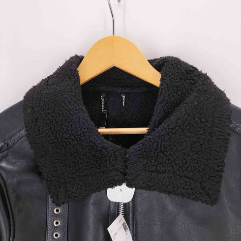 BROWN SMITH ボアフェイクレザージャケット メンズ import:L