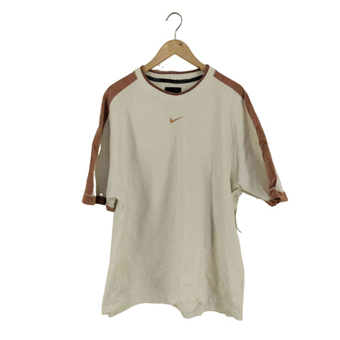 ナイキ NIKE 90-00s 黒タグ MADE IN TAIWAN スウッシュ刺繍 サイドラインラグランTシャツ メンズ JPN:XL