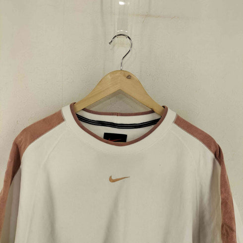 ナイキ NIKE 90-00s 黒タグ MADE IN TAIWAN スウッシュ刺繍 サイドラインラグランTシャツ メンズ JPN:XL