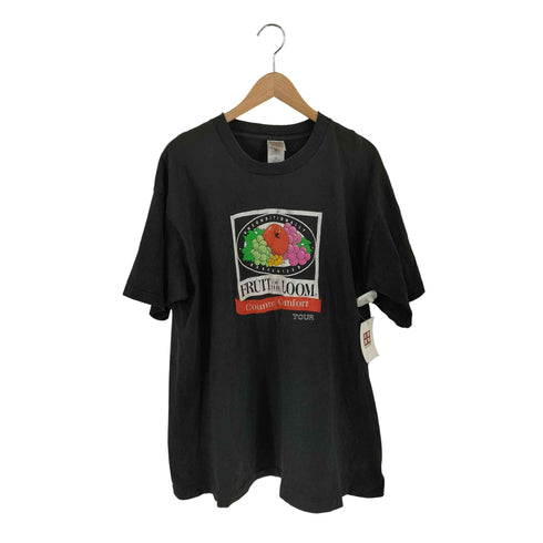 フルーツオブザルーム FRUIT OF THE LOOM 90s ロゴプリントTシャツ TOUR ブラック メンズ import:XXL