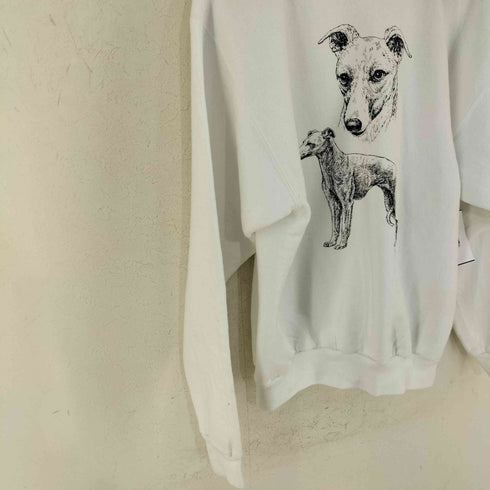 オニータ ONEITA USA製 CINDY FARMER ドッグプリント クルーネックスウェット メンズ import:L
