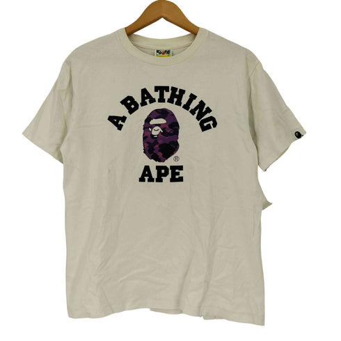 アベイシングエイプ BAPE by A BATHING APE COLLEGE ヘッド カモ カレッジ ロゴ Tシャツ メンズ JPN:M