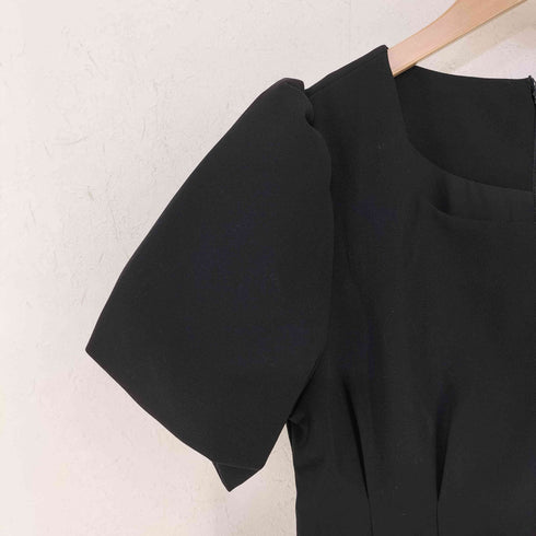 バースデーバッシュ BIRTHDAY BASH WAIST TUCK SQUARE COLLAR A LINE DRESS レディース