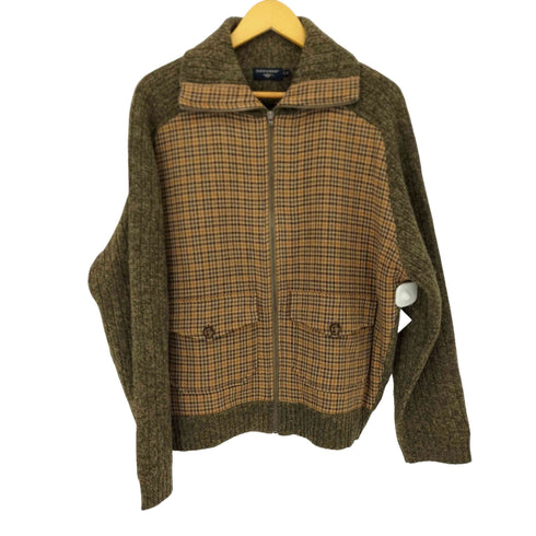 ドッカーズ DOCKERS くるみボタン ジップアップ ニットジャケット メンズ L
