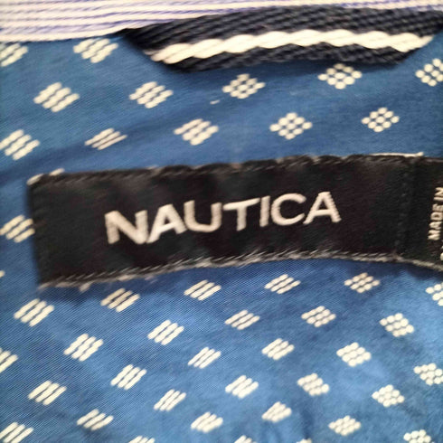 ノーティカ NAUTICA ワンポイントロゴ刺繍 BD L/S 総柄シャツ メンズ import:L
