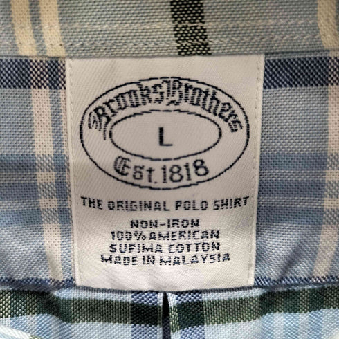 ブルックスブラザーズ BROOKS BROTHERS EST.1818 ワンポイントロゴ刺繍 BD L/S チェックシャツ メンズ import:L