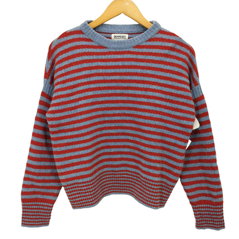 ビームスボーイ BEAMS BOY 22AW 7ゲージ ボーダー クルーネック ニット レディース