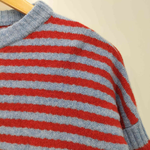 ビームスボーイ BEAMS BOY 22AW 7ゲージ ボーダー クルーネック ニット レディース