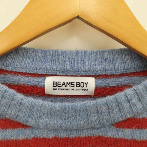 ビームスボーイ BEAMS BOY 22AW 7ゲージ ボーダー クルーネック ニット レディース