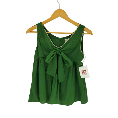 メルローズ MELROSE シルク100 リボンタンクトップ レディース
