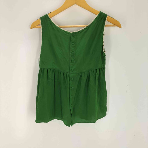 メルローズ MELROSE シルク100 リボンタンクトップ レディース