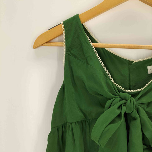 メルローズ MELROSE シルク100 リボンタンクトップ レディース