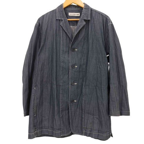 イッセイミヤケメン ISSEY MIYAKE MEN 02SS ウォッシャブル シワ加工 4B デニム ジャケット メンズ JPN:3