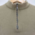 バーバリーズ BURBERRYS 90S BLUE LABEL パイピング ノバチェック ウール S/S ハーフジップ リブニット レディース import:M