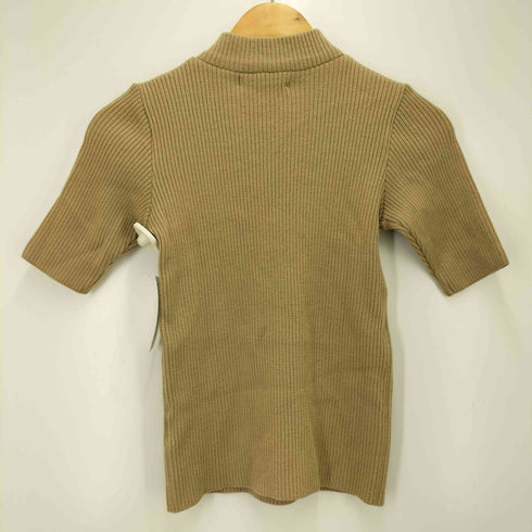 バーバリーズ BURBERRYS 90S BLUE LABEL パイピング ノバチェック ウール S/S ハーフジップ リブニット レディース import:M