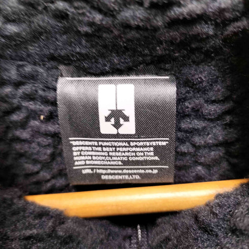 デサント descente ロゴ 刺繍 裏ボア ナイロン ベンチコート メンズ JPN:M
