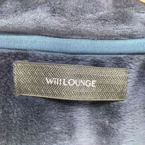 WILL LOUNGE レザー切替えシルキーフリースジップベスト メンズ JPN:M