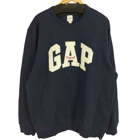 ギャップ Gap 24SS ORI ARCH CREW TAPESTRY NAVY デカロゴ 刺繍 スウエット メンズ JPN:XL