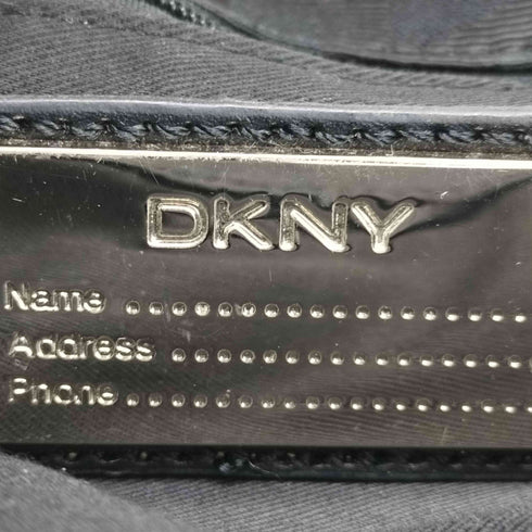 ダナキャランニューヨーク DKNY レザー キャンバスハンドバッグ レディース