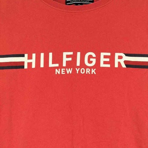 トミーヒルフィガー TOMMY HILFIGER オーガニックコットン プリントクルーネックTシャツ レディース JPN:XS