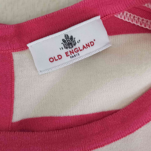 オールドイングランド OLD ENGLAND バックボタンボーダーニットタンクトップ レディース