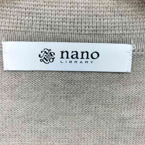 ナノライブラリー Nano library シングルラペルニットカーディガン メンズ JPN:M