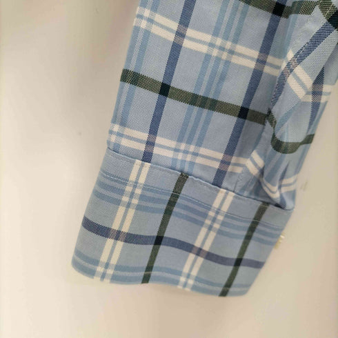 ラルフローレン RALPH LAUREN CLASSIC FIT スモールポニー刺繍 バンドカラー オーバーサイズチェックシャツ メンズ 4XL