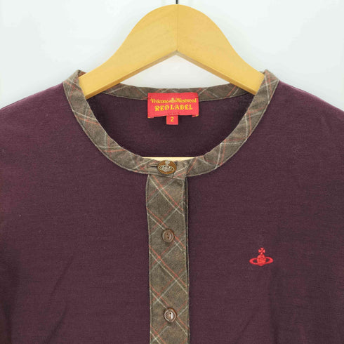 ヴィヴィアンウエストウッドレッドレーベル Vivienne Westwood RED LABEL オーブ刺繍クロップドカーディガン レディース 2