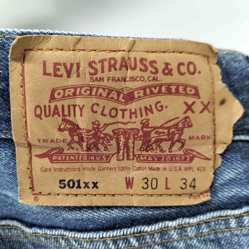 リーバイス Levis USA製 93年製 501 ボタン裏532刻印 ストレートデニムパンツ メンズ W30 L34