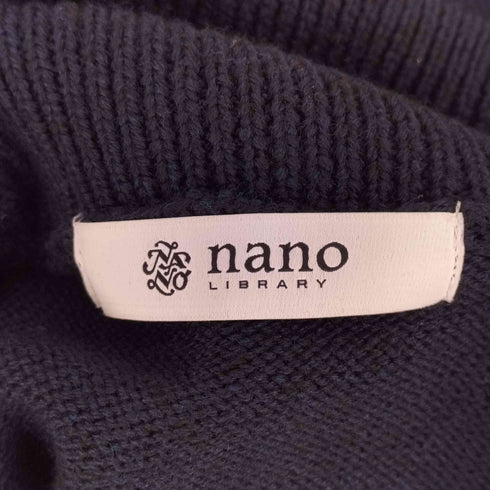 ナノライブラリー Nano library ノンウォッシュ5GGショールニットブルゾン メンズ JPN:M